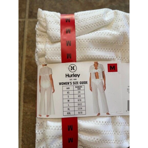 Hurley Women's Swim Cover Up Set White Size Medium - Picture 6 of 7